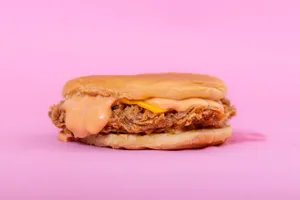 Flat Crispy Chicken Burger with Truffle Sauce