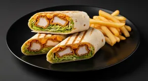 Chicken wrap + Fries