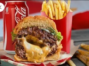 Stuffed cheese burger combo