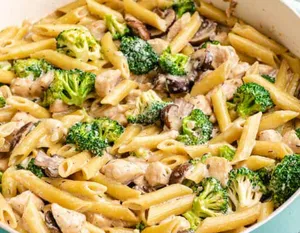 Pesto Diet Mushroom And Broccoli Pasta