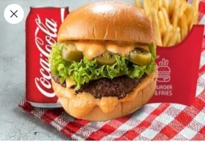 Spicy Angus burger combo