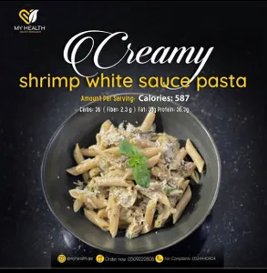 Creamy Shrimp White Sause Pasta