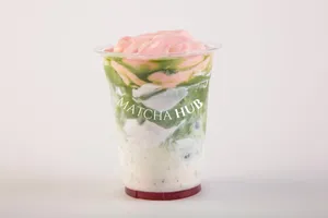 Iced pink matcha