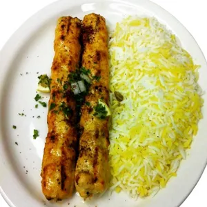 Afghani Pualo with Chicken Kabab