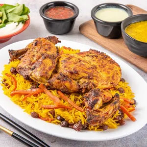 Afghani Pualo with 1/4 BBQ Chicken