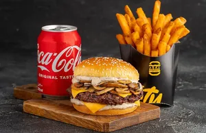 Mushroom Cheedar Burger Combo