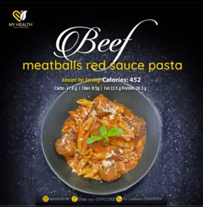 Beaf Meatballs Red Sause Pasta