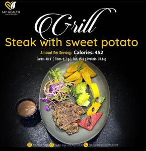 Grill Steak With Sweet Potato