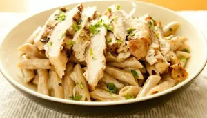 Pasta Grilled Chicken White Sause